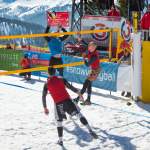 Action pur beim Snowvolleyball in Wagrain